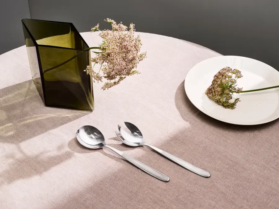 Iittala Ruutu vaas 20,5 x 18 cm, mosgroen< Vazen