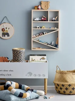 Bloomingville Salaam boekenbox 50x90 cm, Wit< Opbergoplossingen Voor De Kinderkamer