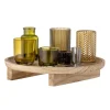 Bloomingville Sanga plateau met waxinelichtjeshouders 8-delig, Natuur-multi< Kaarsenhouders & Kaarsenborden