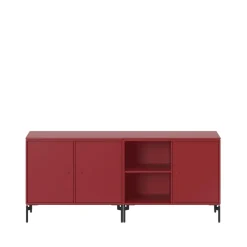 Montana Save sideboard, beetroot 165, zwartgelakte poten< Tv- & Mediameubels|Ladekasten & Dressoirs