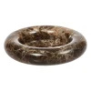 OYOY Savi marmer kaarsenhouder Ø13,8 cm, Choco< Kandelaars