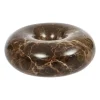 OYOY Savi marmer kandelaar small 4 cm, Choco< Kandelaars