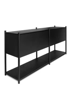 Gejst Sceene bookcase H, Zwartgebeitst eikenhout< Ladekasten & Dressoirs