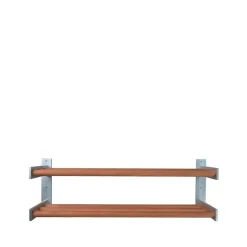 Scherlin Schoenenrek 5, eikenhout geolied, wand, 2 niveaus< Schoenenrekken