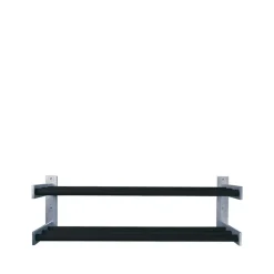 Scherlin Schoenenrek 5, eikenhout zwartgebeitst, wand, 2 niveaus< Schoenenrekken