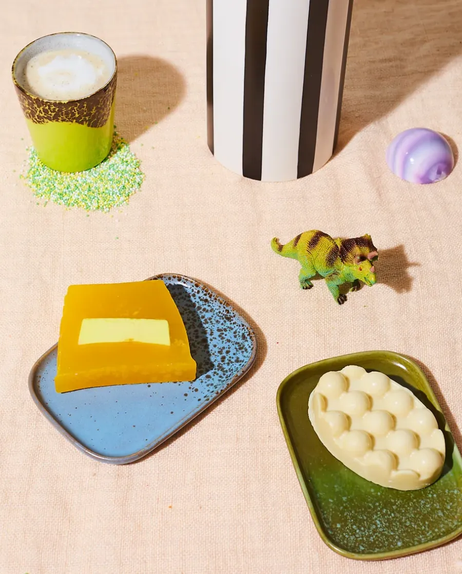 HKliving 70's dienblad klein 2-pack, Asteroids / Grass< Decoratieve Accessoires|Decoratieve Dienbladen