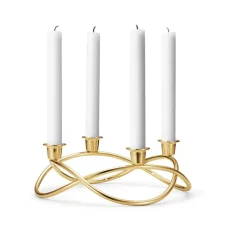 Georg Jensen Season kandelaar Ø26 cm, verguld< Adventskandelaars & -Kaarsen