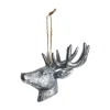 Lene Bjerre Serafina hert decoratiehanger 12,5 cm, Antiekzilver< Kerstdecoraties