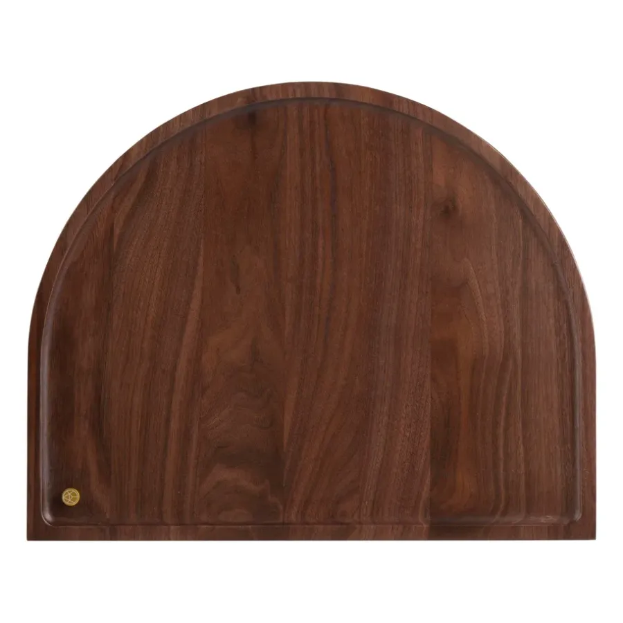AYTM Sessio dienblad afgerond 32x40 cm, Walnoot< Decoratieve Accessoires|Decoratieve Dienbladen