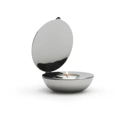 Design House Stockholm Shell theelichthouder, nikkel< Kaarsenhouders & Kaarsenborden