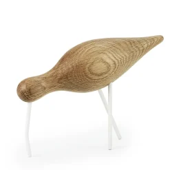 Normann Copenhagen Shorebird eikenhout-wit, groot< Houten Beelden