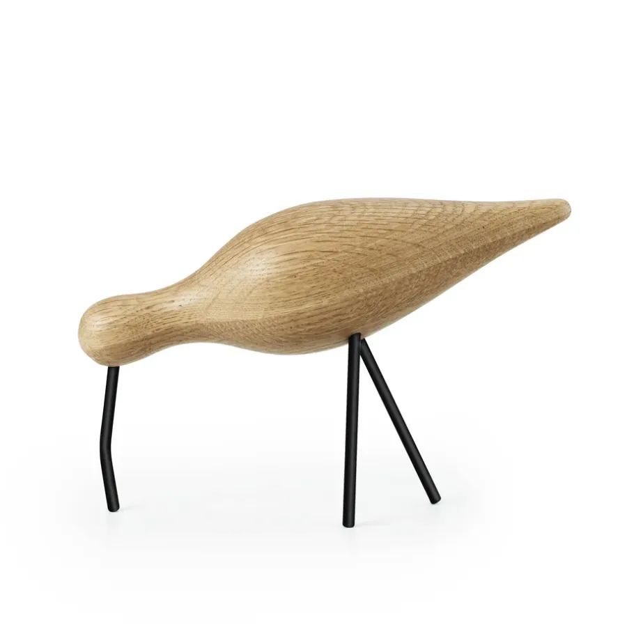 Normann Copenhagen Shorebird eiken-zwart, large< Houten Beelden