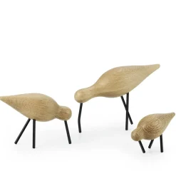 Normann Copenhagen Shorebird eiken-zwart, medium< Houten Beelden