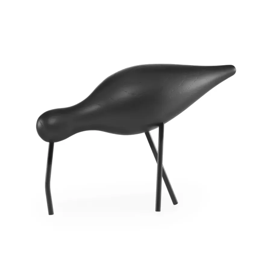 Normann Copenhagen Shorebird zwart, groot< Houten Beelden