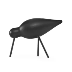 Normann Copenhagen Shorebird zwart, middel< Houten Beelden