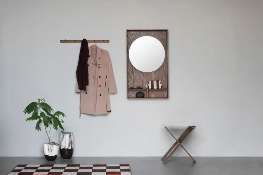 Mette Ditmer Show-me spiegel met plank large, Dark oiled< Wandspiegels