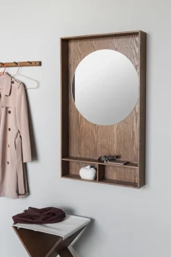 Mette Ditmer Show-me spiegel met plank large, Dark oiled< Wandspiegels