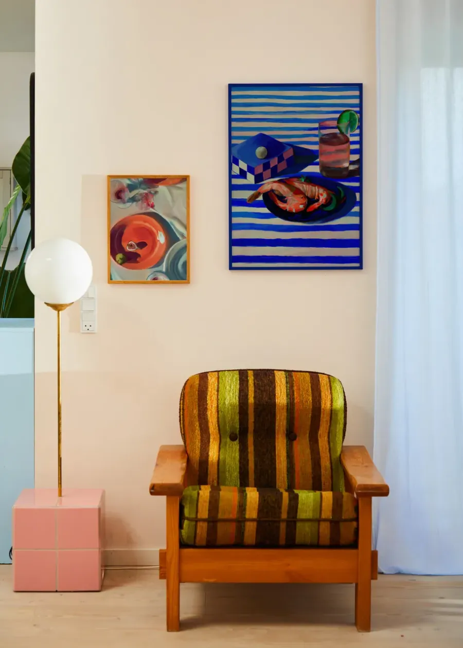 Paper Collective Shrimp & Stripes poster, 50x70 cm< Posters