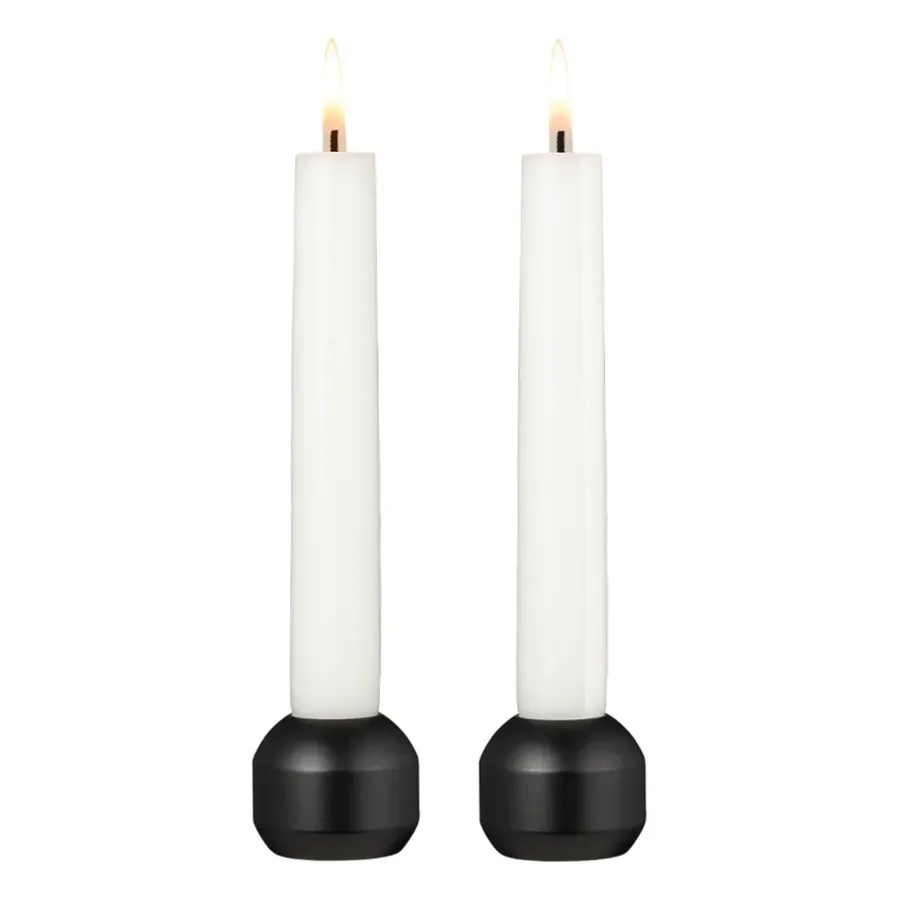 LIND DNA Silhouette kandelaar 34 2-pack, Black< Kandelaars