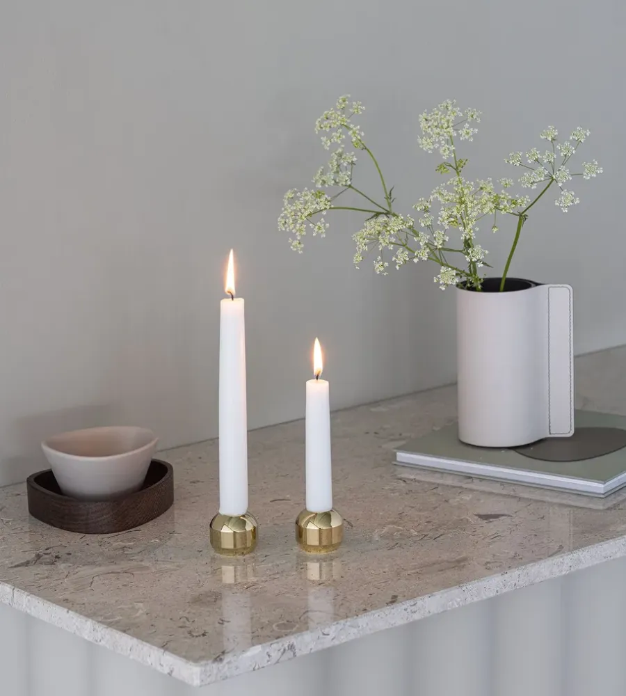 LIND DNA Silhouette kandelaar 34 2-pack, Goud< Kandelaars