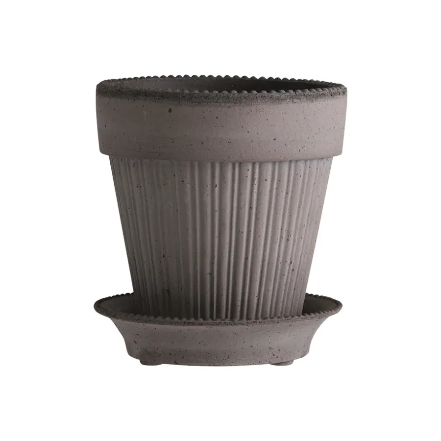 Bergs Potter Simona pot Ø12 cm, Grijs< Bloempotten