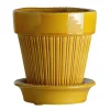 Bergs Potter Simona pot geglazuurd Ø16 cm, Geel< Bloempotten