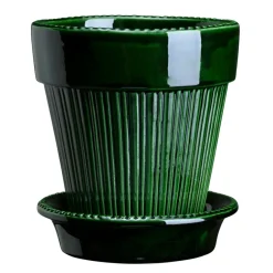 Bergs Potter Simona pot geglazuurd Ø16 cm, Groen< Bloempotten