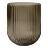 DBKD Simple Stripe glazen vaas brown, Small< Vazen