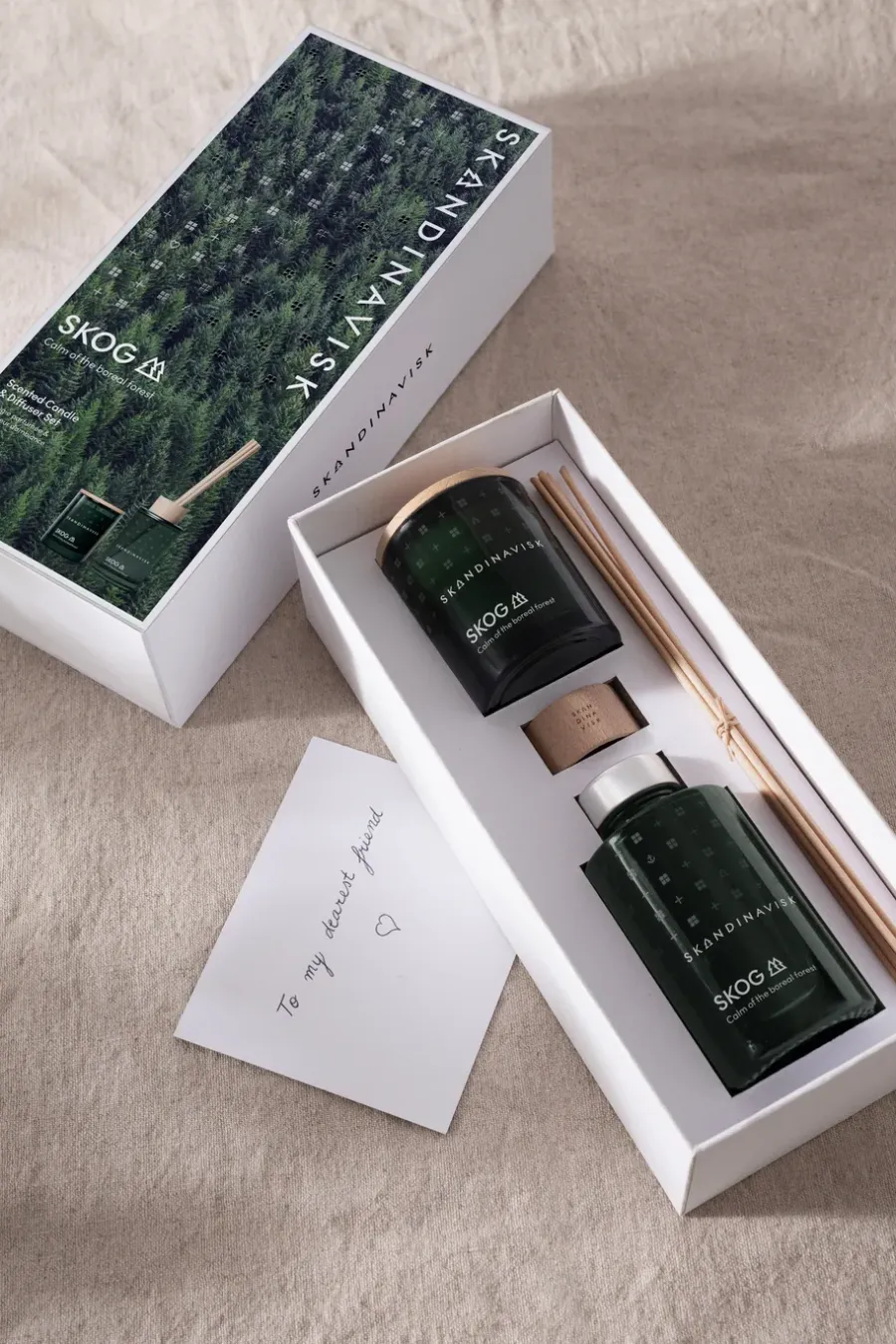 Skandinavisk SKOG geurkaars & geurstokjes, 65 g + 100 ml< Geurkaarsen & Aroma Diffusers