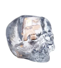 Kosta Boda Skull theelichthouder 8,5 cm, helder glas< Kaarsenhouders & Kaarsenborden