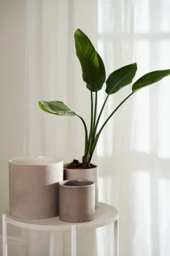Scandi Living Sleek bloempot Ø12 cm, Beige< Bloempotten