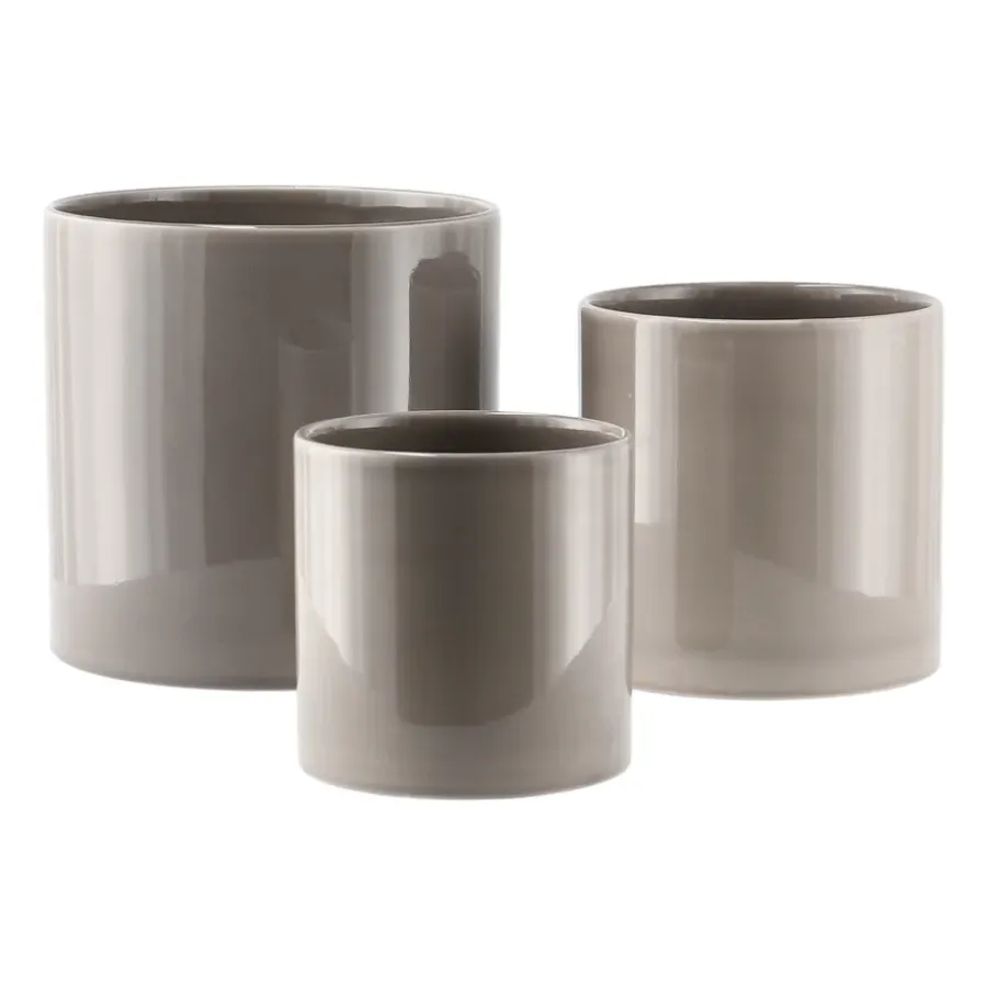 Scandi Living Sleek bloempot Ø12 cm, Beige< Bloempotten