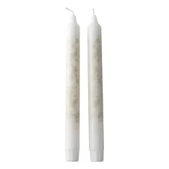 Wik & Walsøe Slåpeblom kaars 2-pack, Grijs< Kaarsen