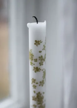 Wik & Walsøe Slåpeblom kaars 2-pack, Groen< Kaarsen