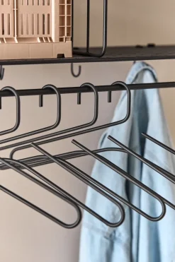 Scandi Living Smooth kledinghanger 5-pack, Black< Haken & Hangers