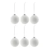 Scandi Living Snowing kerstballen 6-pack, White< Kerstdecoraties