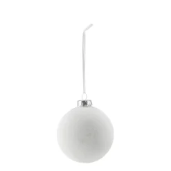 Scandi Living Snowing kerstballen 6-pack, White< Kerstdecoraties