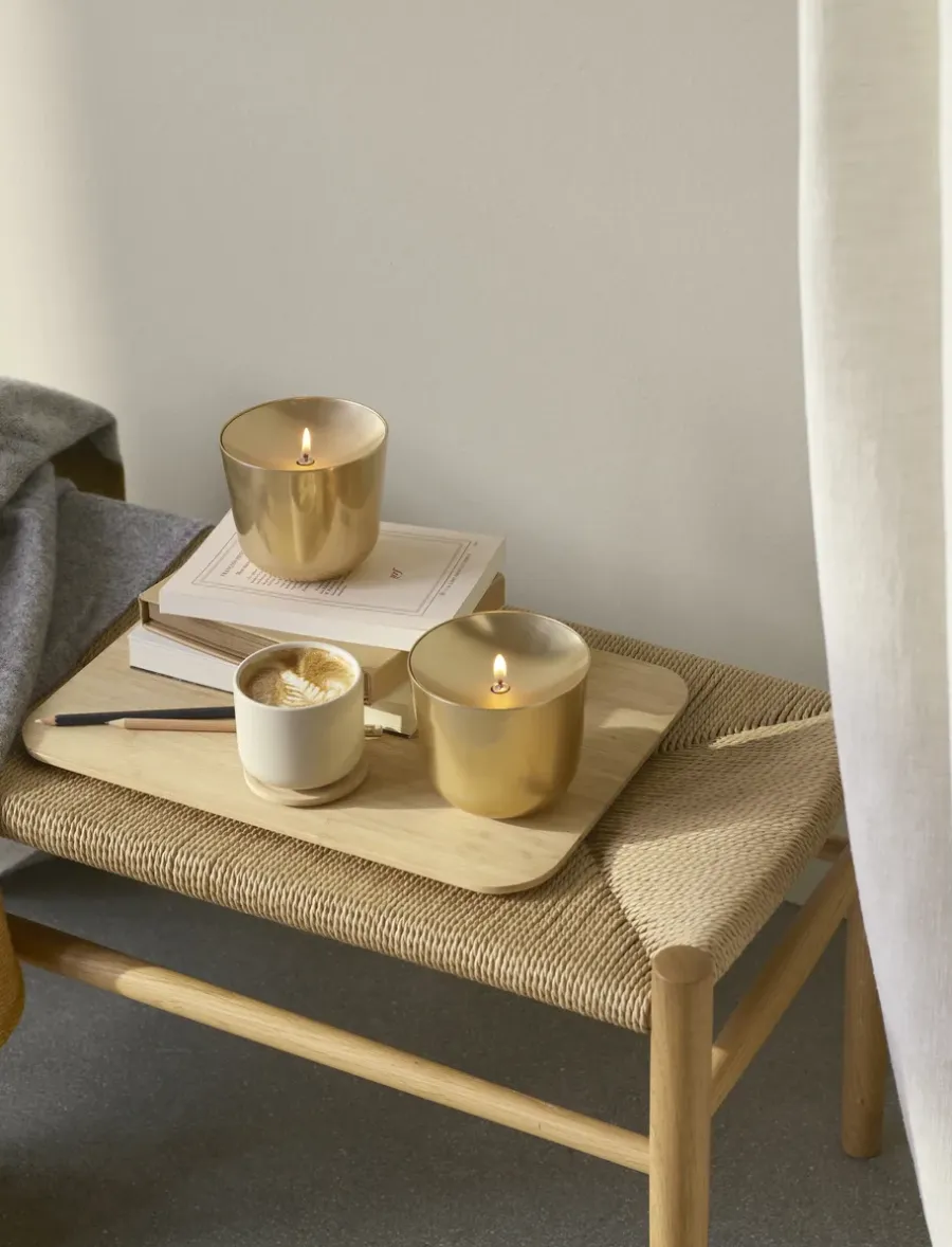 Stelton Solis olielamp Ø11,5 cm, Brass< Olie- & Petroleumlampen