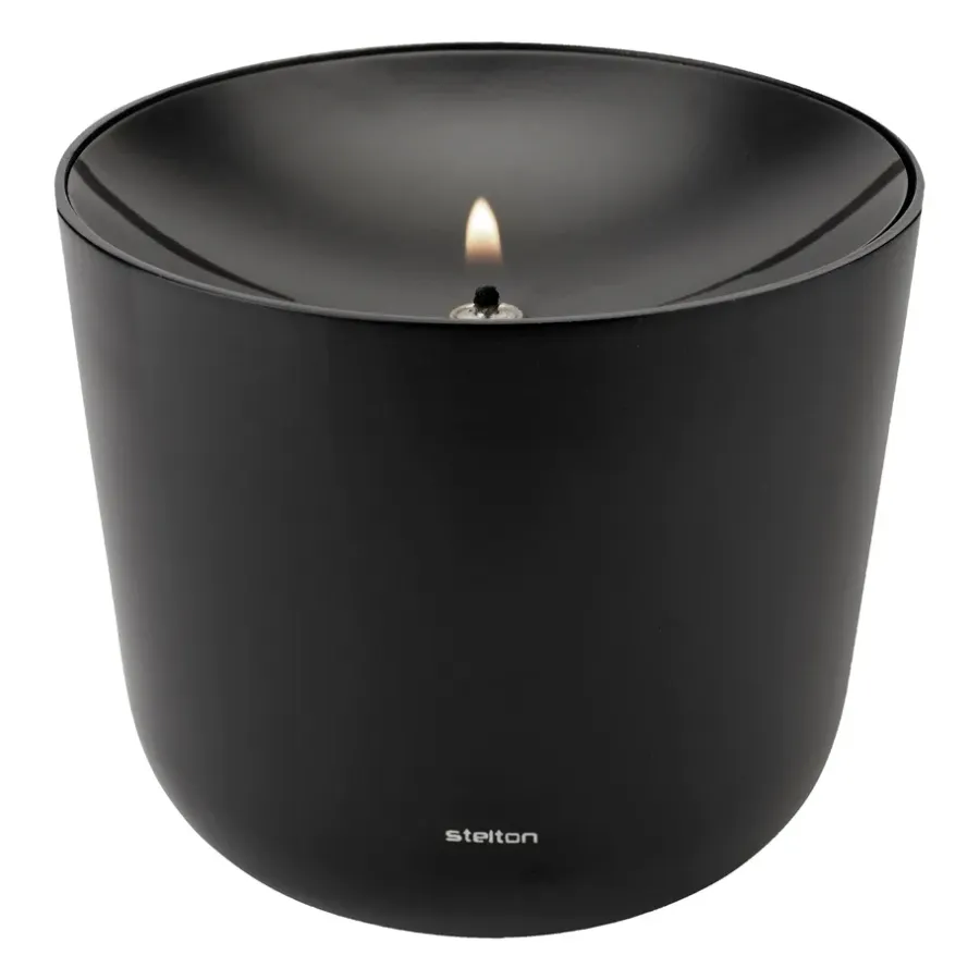 Stelton Solis olielamp Ø11,5 cm, Soft black< Olie- & Petroleumlampen