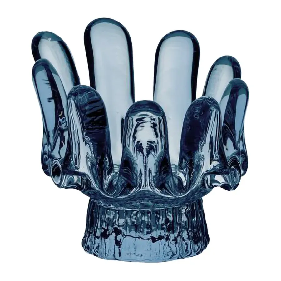 Kosta Boda Solros lantaarn circulair glas 9,2 cm, Blauw< Kaarsenhouders & Kaarsenborden