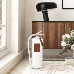 Solstickan Design Solstickan brandblusser 6 kg, Wit-donkerbruin leer< Blusdekens & Brandblussers