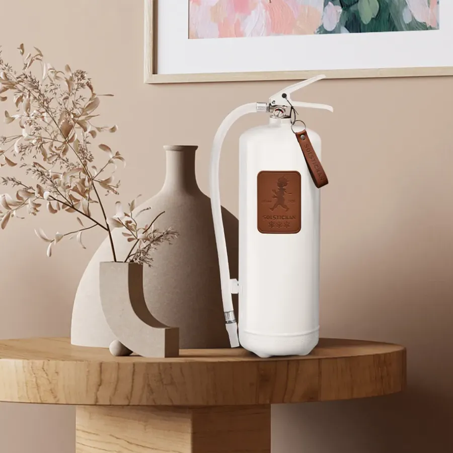 Solstickan Design Solstickan brandblusser 6 kg, Wit-donkerbruin leer< Blusdekens & Brandblussers