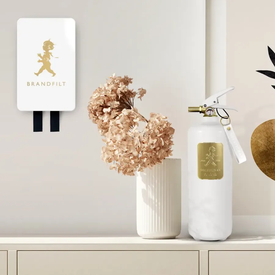 Solstickan Design Solstickan branddeken 16x2,7x25 cm, Witgoud< Blusdekens & Brandblussers