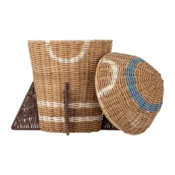 Bloomingville Space rattan mand met deksel 31x35 cm, Natuur< Opbergoplossingen Voor De Kinderkamer|Opbergmanden