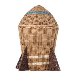 Bloomingville Space rattan mand met deksel 31x35 cm, Natuur< Opbergoplossingen Voor De Kinderkamer|Opbergmanden
