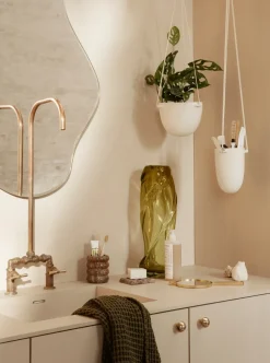 Ferm Living Speckle hangende bloempot Ø20,5 cm, Off-White< Bloempotten