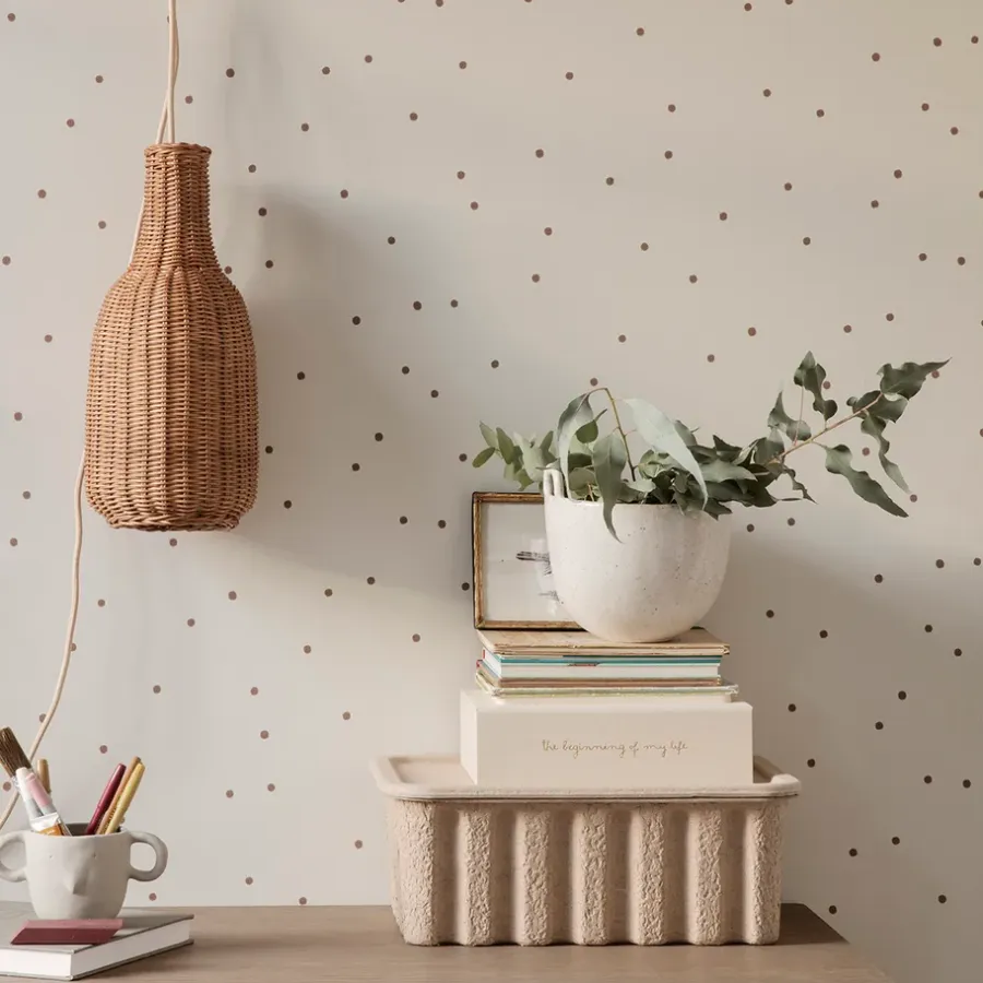Ferm Living Speckle pot Ø30 cm, Off white< Bloempotten