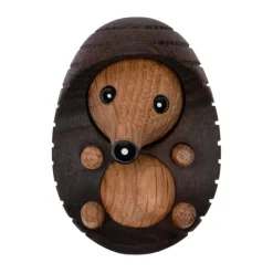 Spring Copenhagen Spike egel decoratie 4 cm, Thermo Ash< Houten Beelden