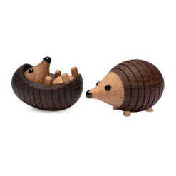 Spring Copenhagen Spike egel decoratie 4 cm, Thermo Ash< Houten Beelden