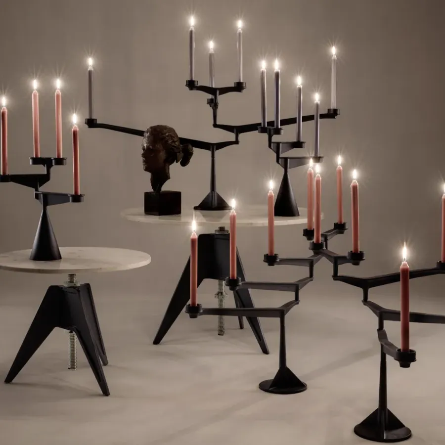 Tom Dixon Spin kandelaar houder mini, Zwart< Kandelaars